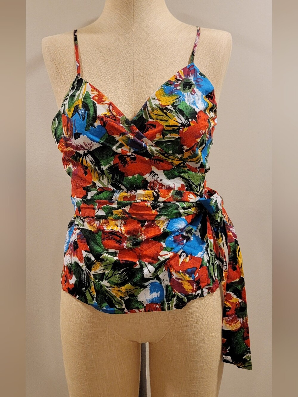 Lush Floral Wrap Cami Top